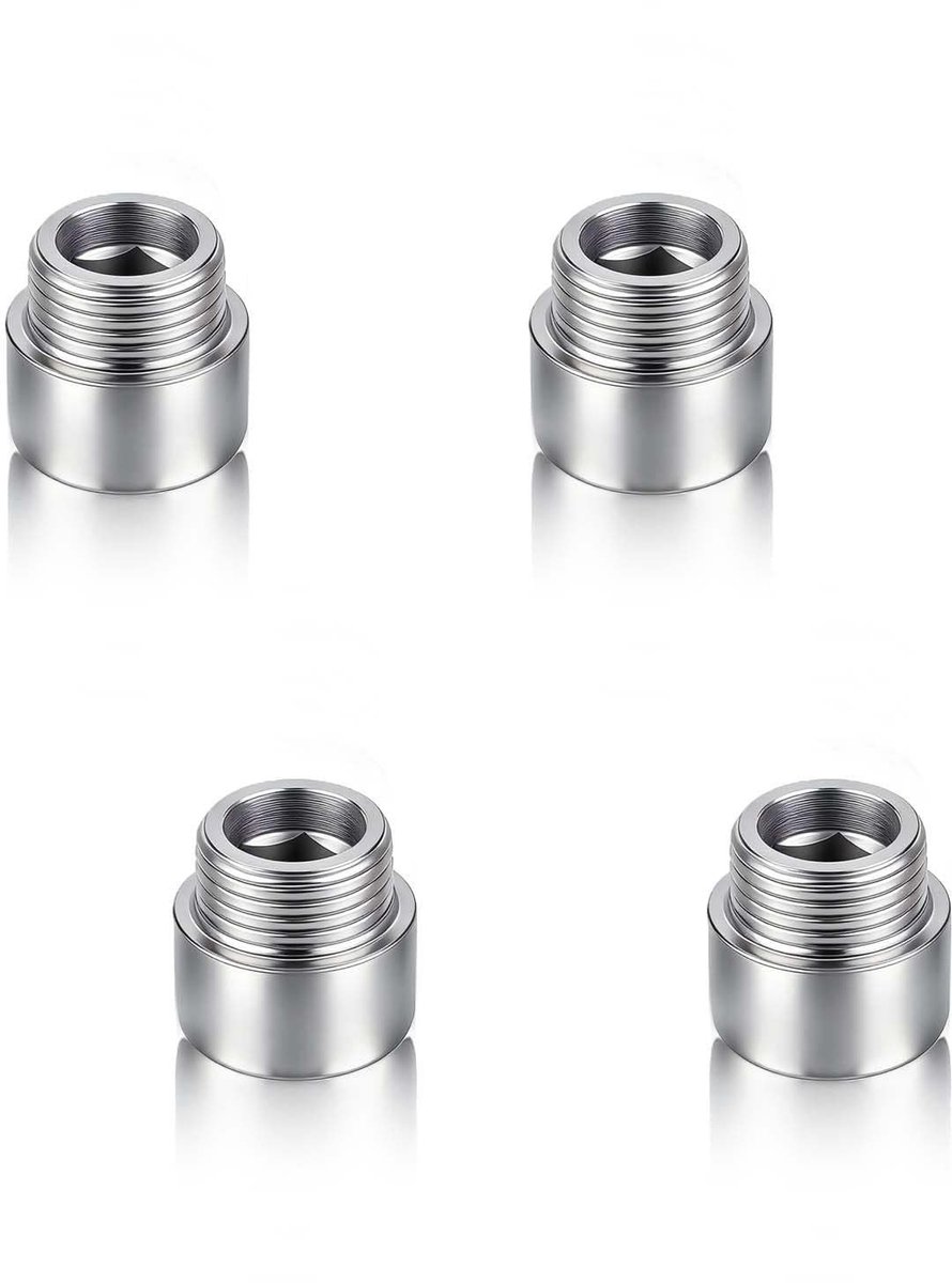 Dailygoods- Kraanverlenging 1/2 inch - Roestvrij Staal - Schroefdraadverlenging G1/2 IG naar AG - Verlengfitting voor Kranen - Hoekventielen - Waterleidingen