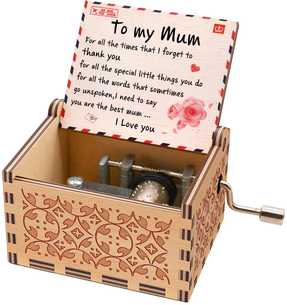 Dailygoods - Houten Muziekdoos voor Moeder - Je Bent Mijn Zonneschijn