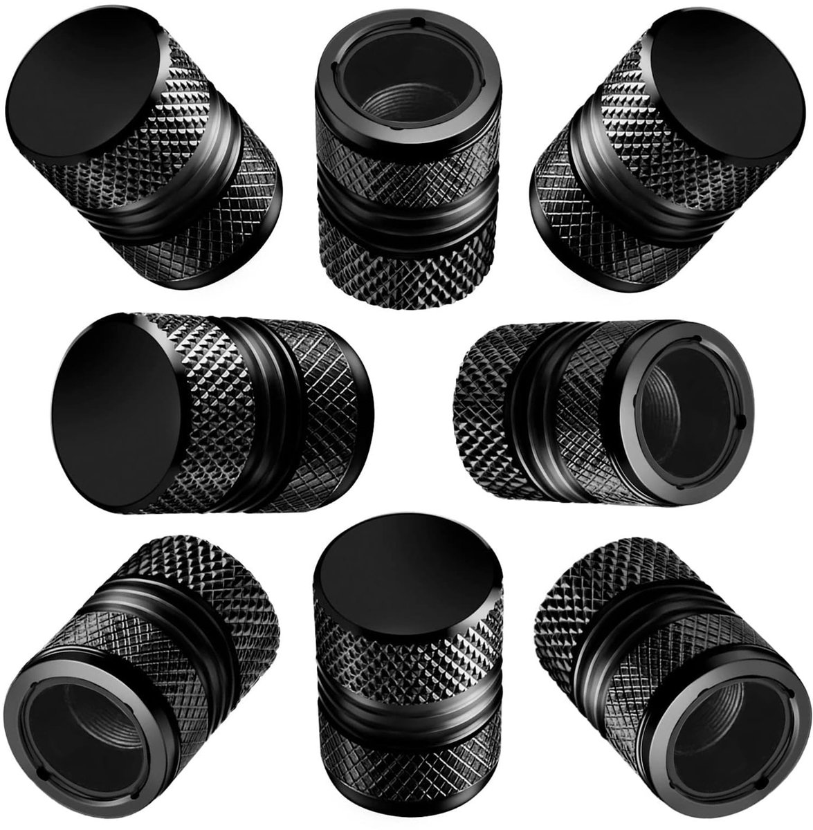 Dailygoods - Set van 8 Ventielkappen voor Auto - Corrosiebestendig en Lekvrij