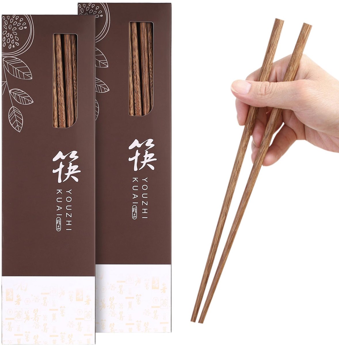 Dailygoods - 20 Paar Houten Eetstokjes - Vaatwasmachinebestendig