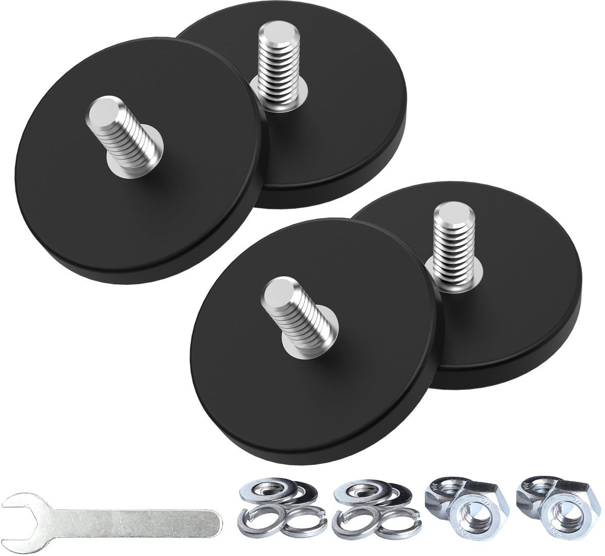 Dailygoods - 4 Stuks Sterke Rubberen Magneten - Antislip en Anti-kras