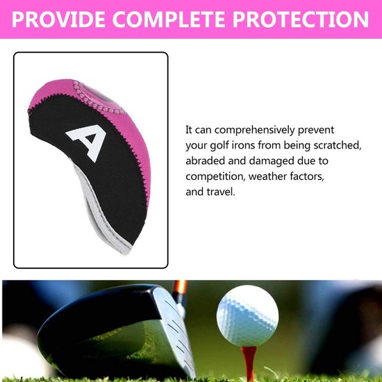 Solidchoice - Golf Club Hoofd Covers - Bescherming voor Golfclubs - 10 Stuks - Duurzaam en Sterk - Handige Rits - Geschikt voor elke golfer - Golfacces... van Solidchoice — afbeelding 3