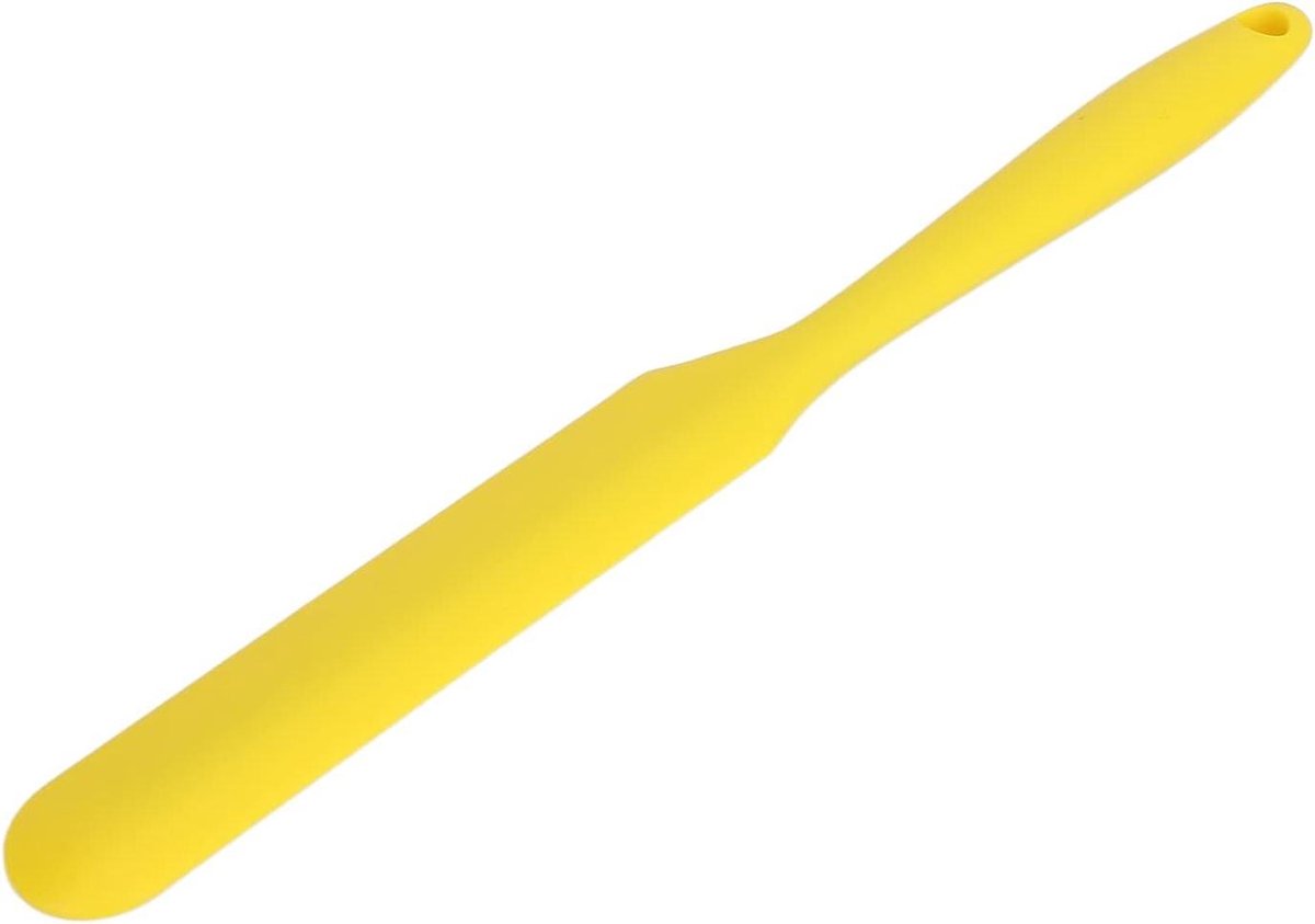 Siliconen Wax Spatel - Smeltwasapplicator Ontharing - Hygiënisch Ontharen - Antisliptextuur Ophanggat - 25 cm - Geel
