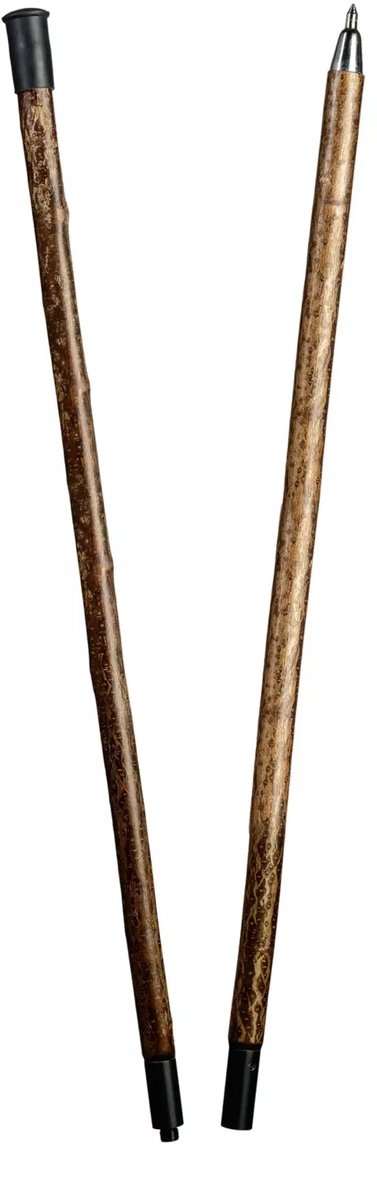 Gastrock Jagersstok - Tweedelig met schroefverbinding – Combi Spike dop – Houten wandelstok – Jagers wandelstok – wandelstok outdoor – 900 gram – 185 cm lang