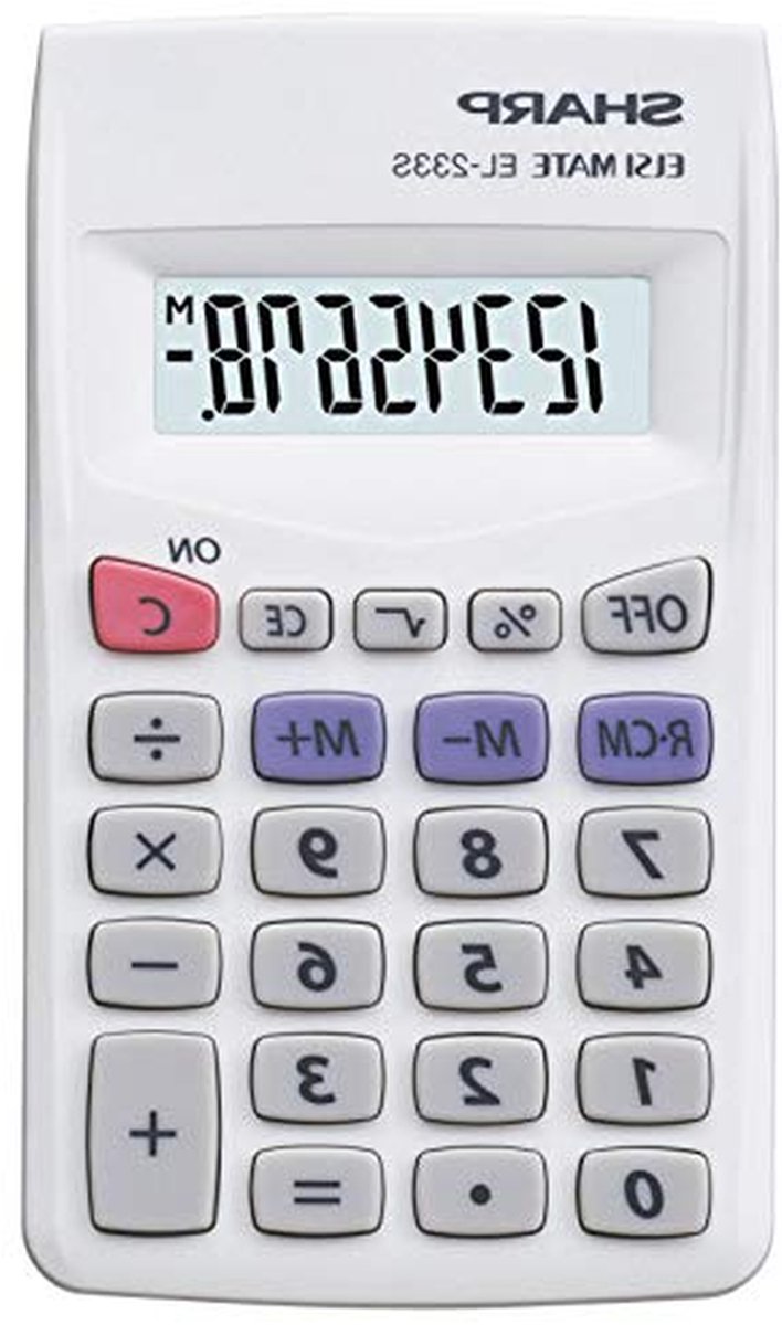 Rekenmachine - Zakrekenmachine - Dagelijkse berekeningen - Compact design - 8 cijfers - Wit
