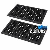 Matador Rubberen Deurmat – Set van 2 – 75 x 45 cm – Antislip – Vocht doorlatend – Buitenmat – Zwart