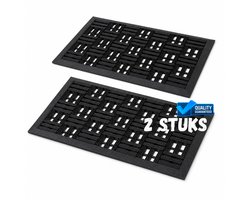 Matador Rubberen Deurmat – Set van 2 – 75 x 45 cm – Antislip – Vocht doorlatend – Buitenmat – Zwart