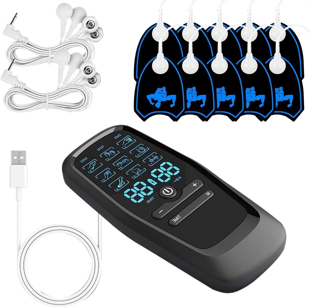 Elektrisch Nekmassageapparaat - Nekontspanner Spierstimulator - Spierpijn Verlichten - 9 Modi 30 Intensiteiten - 17 x 19.4 x 4.2 cm