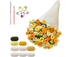 Haak Deken Kit - Doe-het-zelf Plaid Hobby Pakket - Ontspannen Handwerken - Duidelijke Begeleiding - 65 cm - Multicolor