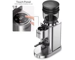 HiBREW G7 Elektrische Koffiemolen – 48 Maalstanden – Voor Espresso, Americano, Pour-Over en Filterkoffie – Transparant Bonenreservoir