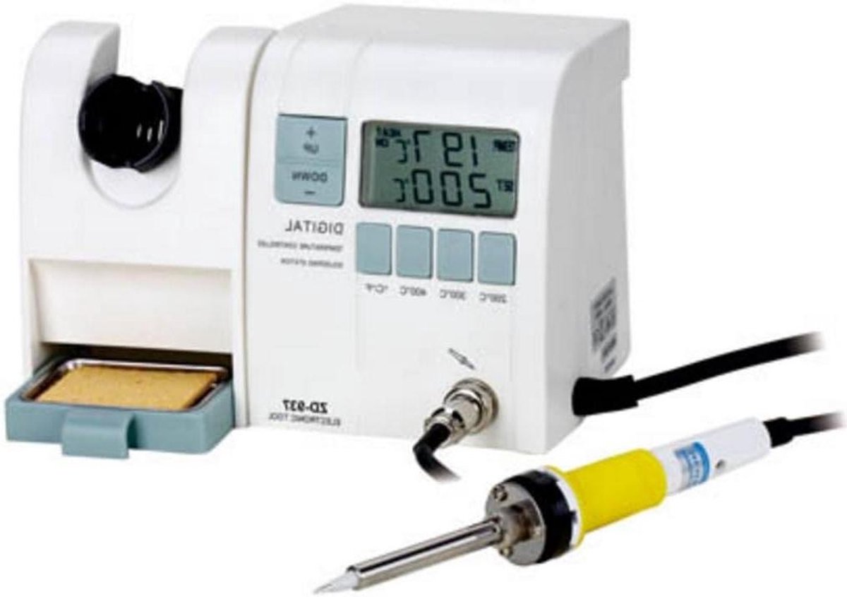 Digitaal Soldeerstation - Verstelbare Temperatuur Station - Elektronica Reparatie - Digitale Temperatuurweergave - 1 Aantal - Grijs
