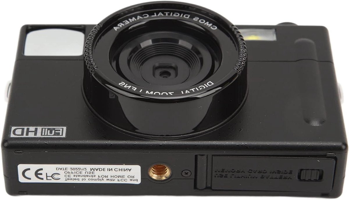 Digitale Videocamera - Vlogcamera 4K - Film Opnemen - Dubbel Scherm - 56 MP - Zwart