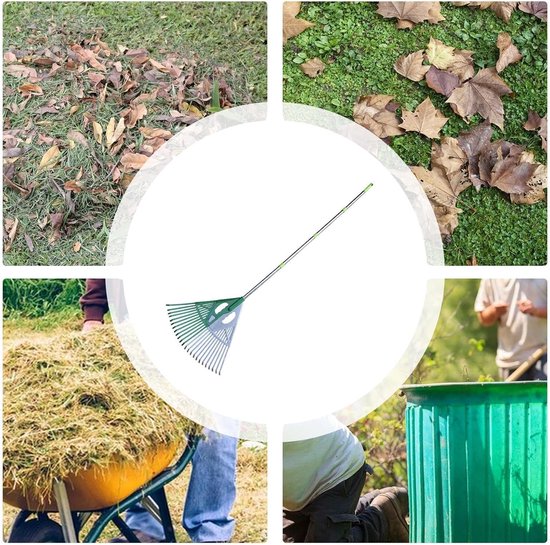 Bladhark Tuin - Grasverzamelaar Handhark - Bladeren Harken - Grasbeschermend Ontwerp - 56 cm breed - Niet gespecificeerd — afbeelding 5
