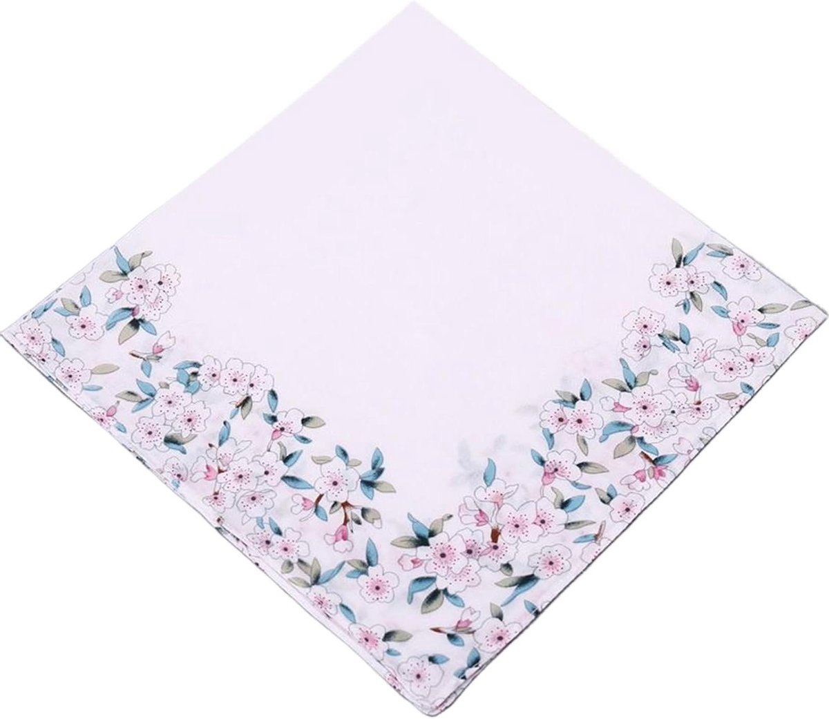 Katoenen Zakdoeken - Zakdoekjes Handdoekjes - Dagelijks Gebruik - Bloemenprint - 43x43 cm - Optioneel