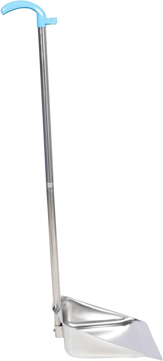 Stoffer en blikset - Vuilnis schep - Keuken opruimen - Lange steel - 85.5 cm - Zilver