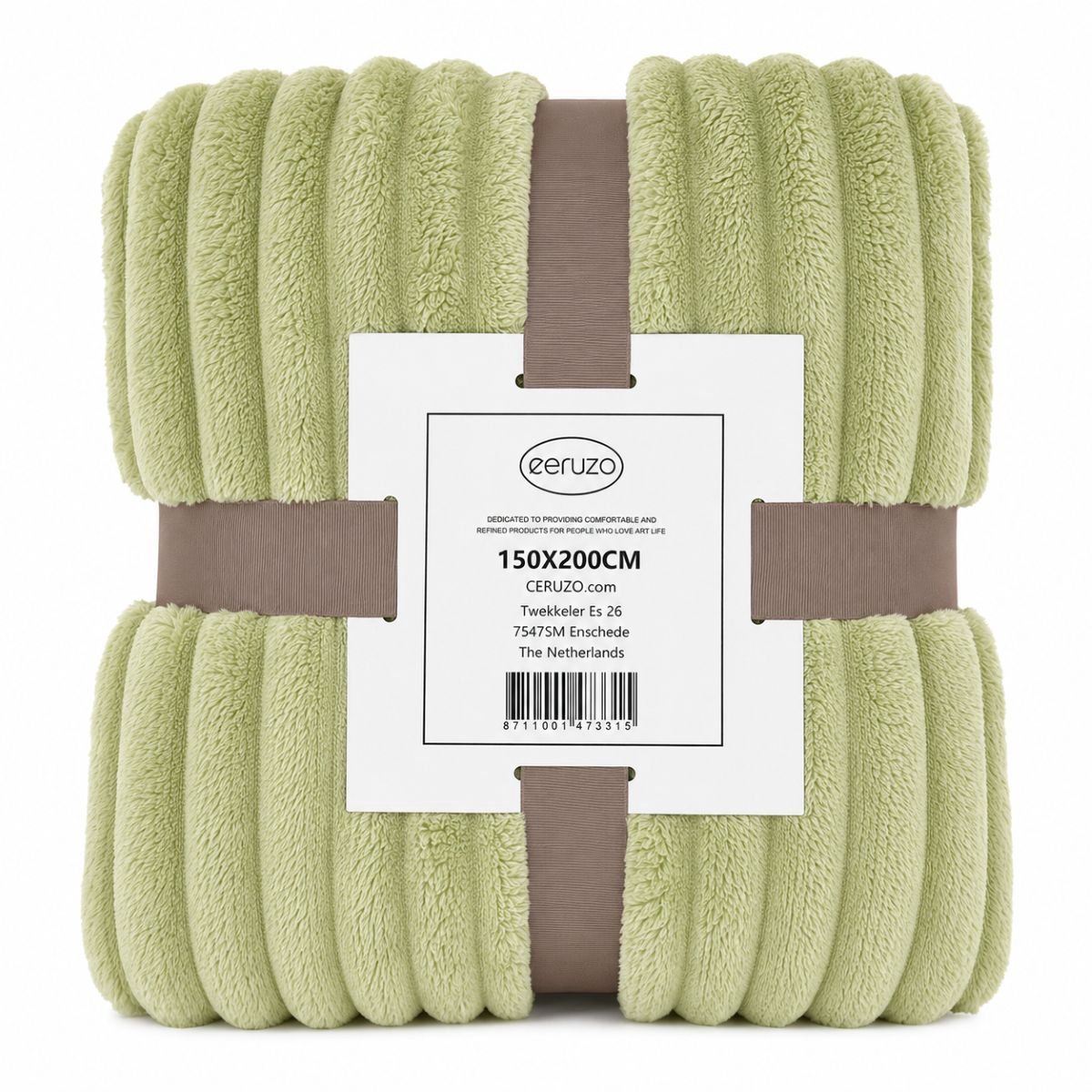 Ceruzo Fleece Deken 150x200 cm - Zacht Pistache Groen - Zachte Plaid -Woondeken
