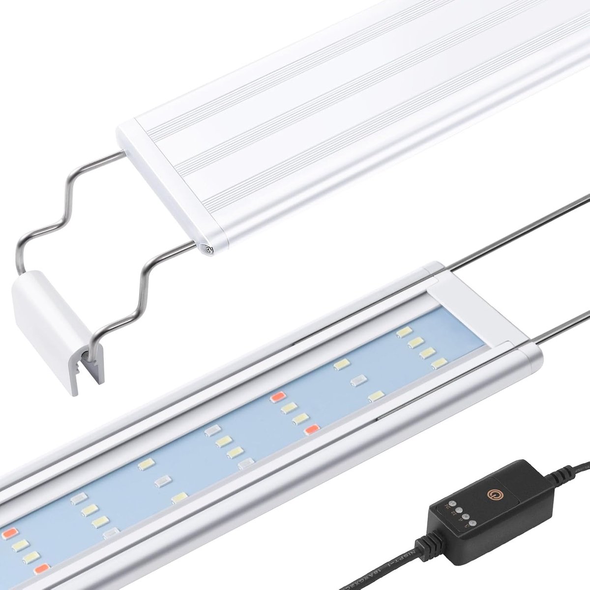 SnelShoppen - Full Spectrum LED Aquariumlamp 60-80 cm met Timer, Uittrekbare Houders, Energiezuinig en Duurzaam voor Thuisgebruik of Aquaria