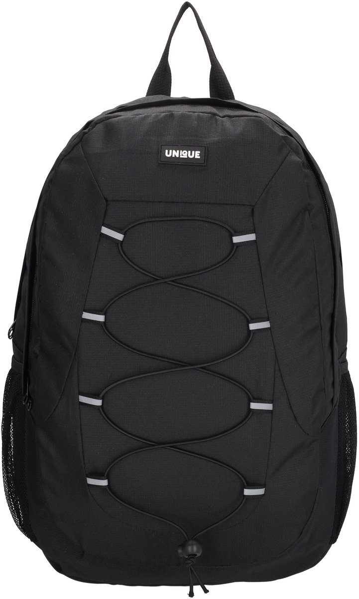 Unique Rugtas - Rugzak - Slijtvast & Tijdloos - School - Werk - Ruime Heren Tas - Zwart