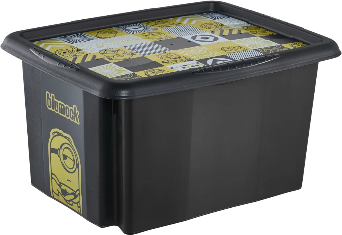 keeeper opbergbox Karolina Minions Mosaic, 15 liter, zwart, 380 x 295 x 205 mm
