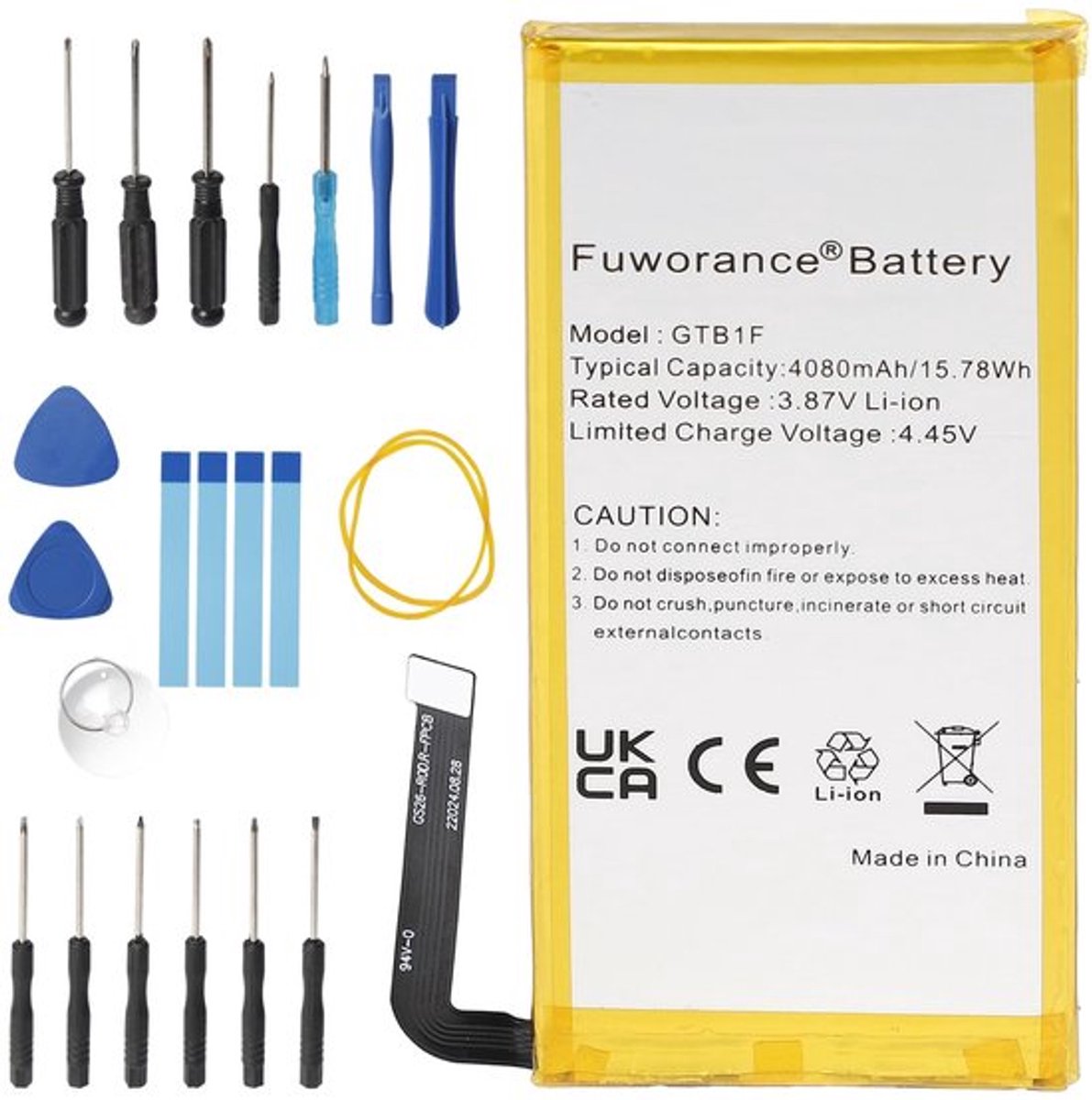 - Vervangende Batterij - Lithium-Ion Batterij - Hoogwaardige Prestaties - 4080mAh - Compatibel met Google Pixel 5 - Lange Levensduur - Incl...
