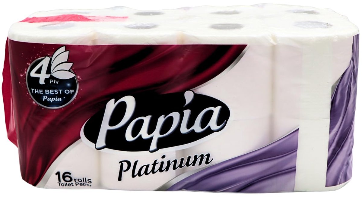 SnelShoppen - 4-laags toiletpapier 16 rollen - Extra Puur en Zacht - Chloor-, Kleur-, Parfum- en Optische Bleekvrij - 120 Vellen per Rol voor Thuis, C