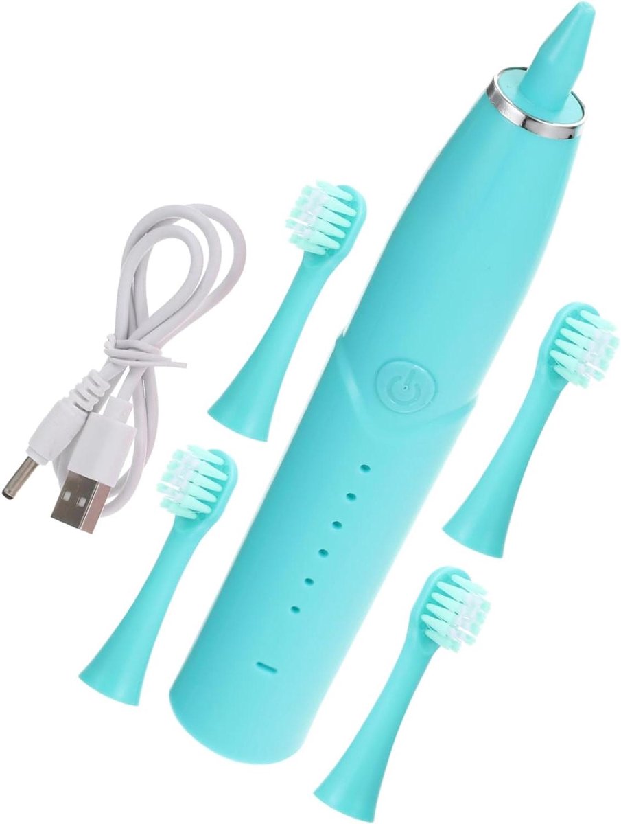 Elektrische Kinder Tandenborstel - Kinder Tandenborstel Batterij - Tanden Poetsen - Huidvriendelijke Borstelkop - 14 cm - Blauw