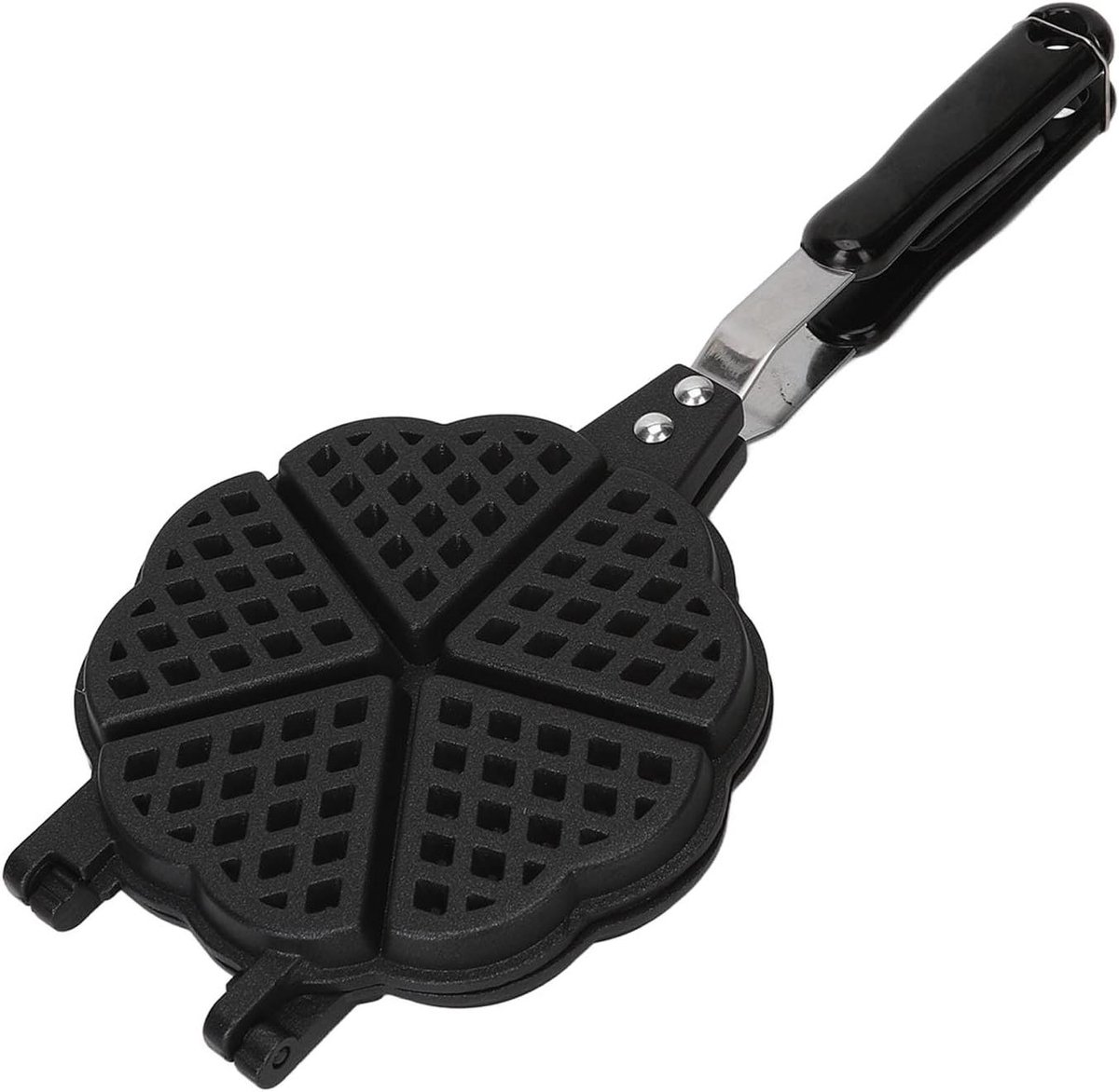 Wafelijzer Pan - Wafelmaker Bakplaat - Wafels Maken - Lichtgewicht Aluminium - 15 x 37 cm - Grijs