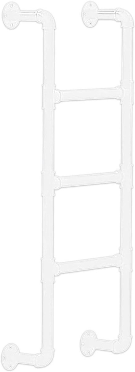 Metalen Stapelbedladder - Hoge Ladder Klimladder - Veilig Klimmen - Stevig Smeedijzer - 125 cm - Zwart