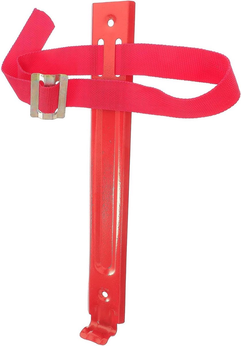 Brandblusserhouder - Brandblusserbeugel Muurbeugel - Brandveiligheid Organiseren - Stevig Ijzeren Materiaal - 27 x 4 x 1 cm - Rood