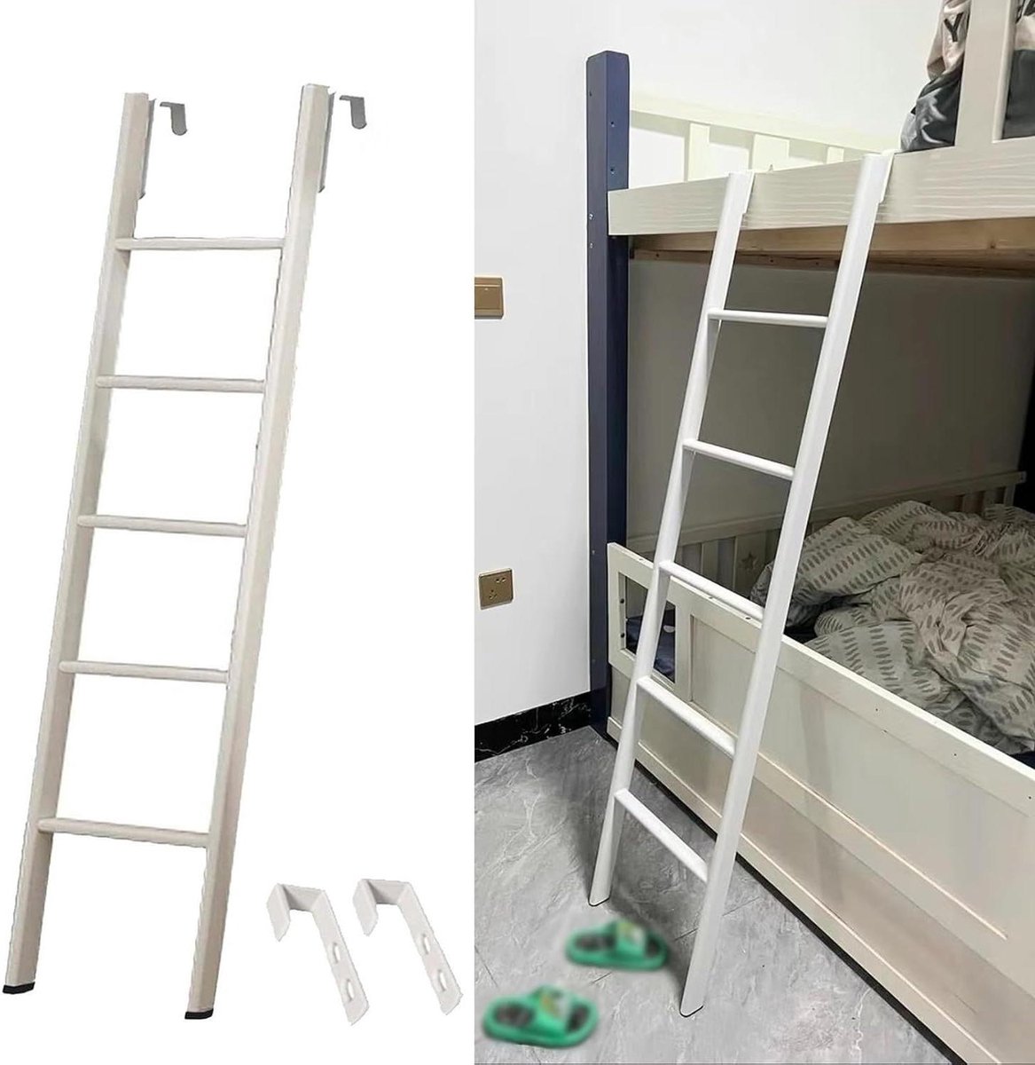 Metalen Stapel Ladder - Opstap Ladder - Veilige Toegang - Ruimtebesparend Ontwerp - 47 Inch Hoog - Zwart