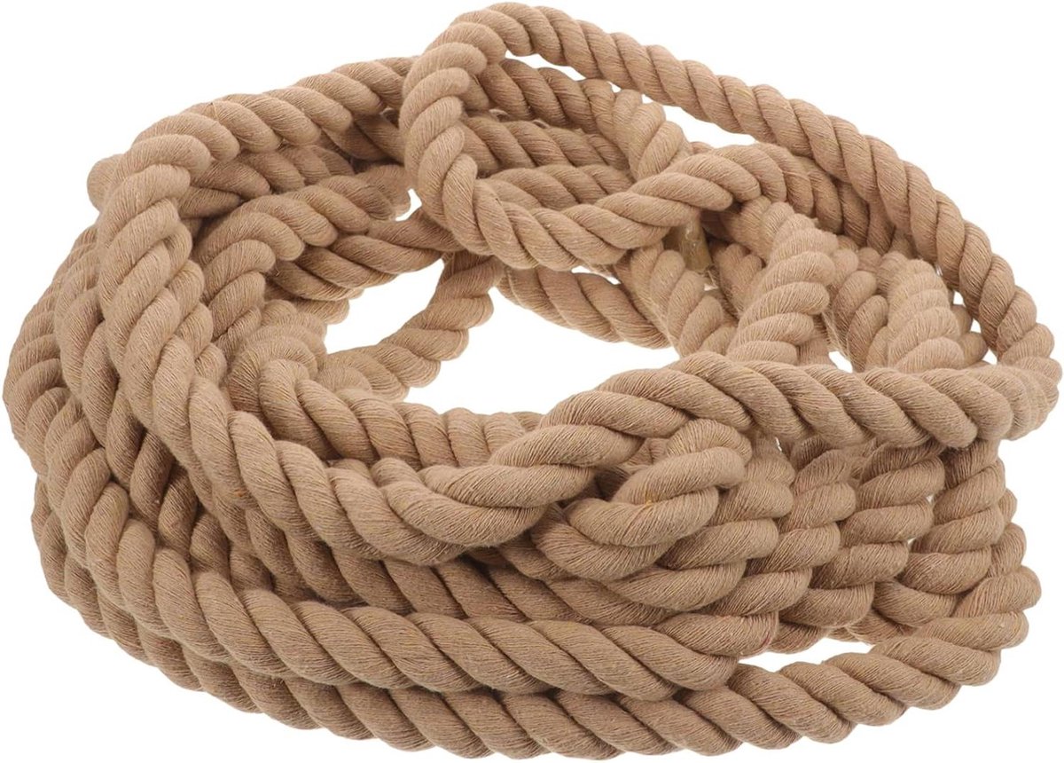 Henneptouw - Dek touw - Buiten afscheiding - Sterk slijtvast - 1000 cm - Khaki
