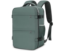 SnelShoppen - Cmezevi Reisrugzak 40x30x20 cm - Handbagage Cabine Rugzak 24L - Dames en Heren - Groen - Voor School, Werk, Trekking