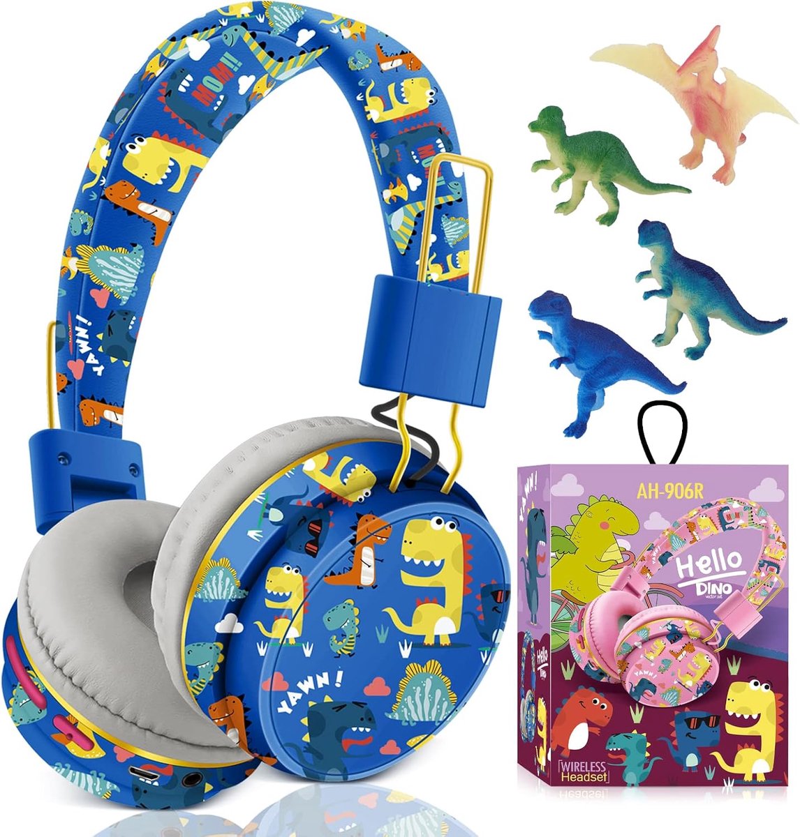 SnelShoppen - Leuke Draadloze Kinderhoofdtelefoon Eenhoorn, Bluetooth Hoofdtelefoon voor Kinderen met Microfoon, Ideaal Geschenk voor Meisjes, Peuter