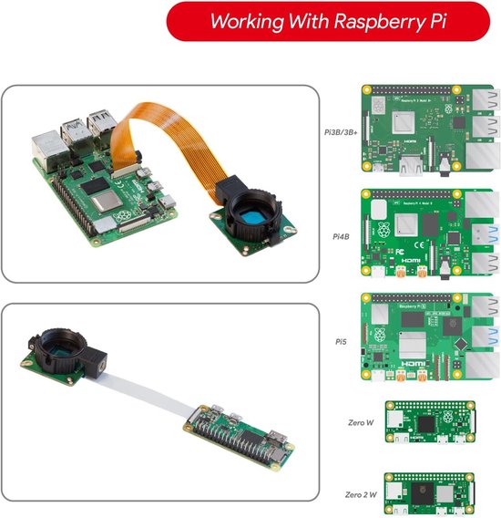 Raspberry Pi Camera Module - HQ Camera IMX477 - Beeldopname - 12.3MP Hoge Resolutie - C-CS Bevestiging - Zwart — afbeelding 5