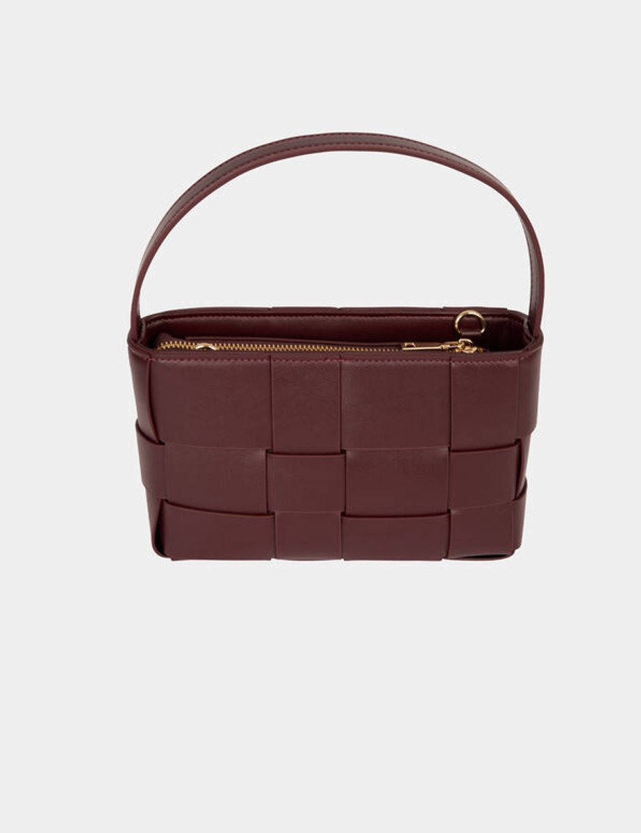 Morgan - Woven faux leather bag 262-Rufus bordeaux - Maat : One-Maat