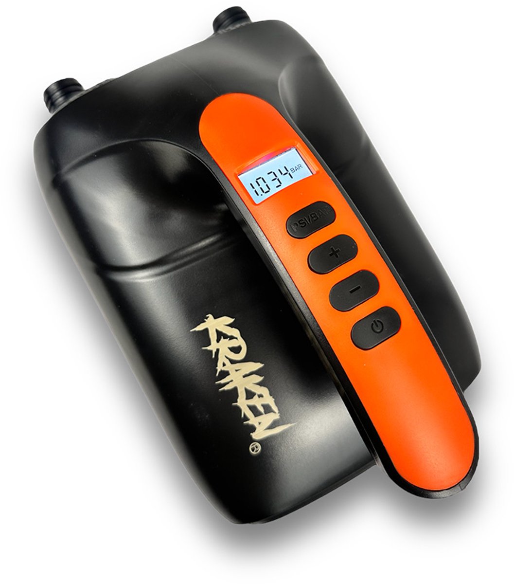 KRAKEN Elektrische SUP Pomp 12V - 20 PSI Luchtpomp voor SUP Board - Oppompen en Leegpompen - Auto Sigarettenaansteker of Powerbank - Inclusief Slang en Opzetstukken - Kajak en Luchtbed Compatibel - Compact en Lichtgewicht - Plastic thumbnail 3