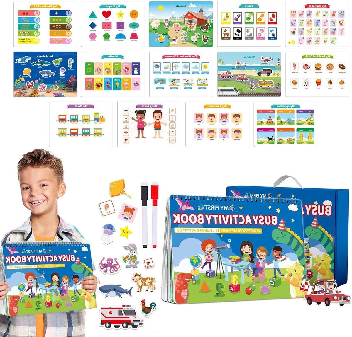 Activiteitenboek Kinderen - Educatief Leerboek - Gezinstijd Verbeteren - Praktisch Reisformaat - 29 x 21.5 x 3 cm - Niet gespecificeerd