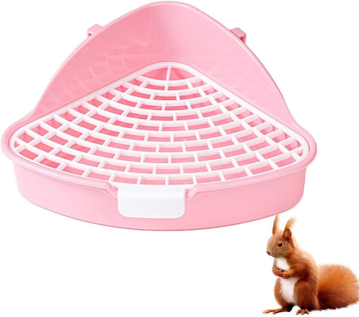 Dieren Toiletbak - Huisdier Dienblad - Hygiënisch Houden - Hoge Beschermrail - 24.8 x 20.5 x 10.5 cm - Roze