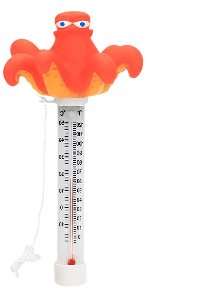 Zwembadthermometer - Watertemperatuurmeter Drijvende meter - Waterkwaliteit Bewaken - Zeedier Design - 242 cm - Blauw
