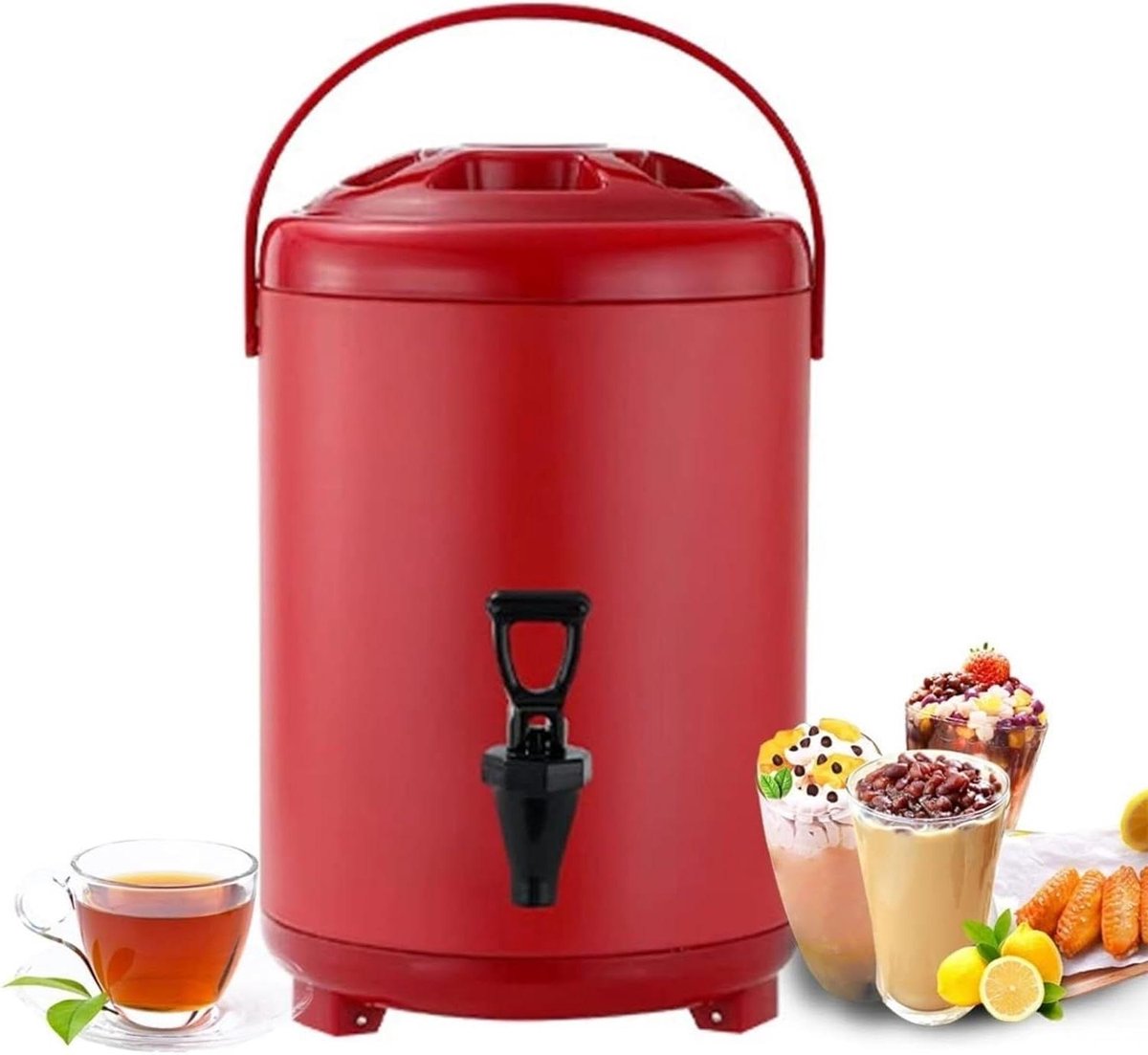 Roestvrijstalen Waterdispenser - Urnboiler Theepot - Dranken Serveren - Draaibaar Temperatuurmechanisme - 12 Liter - Zilver