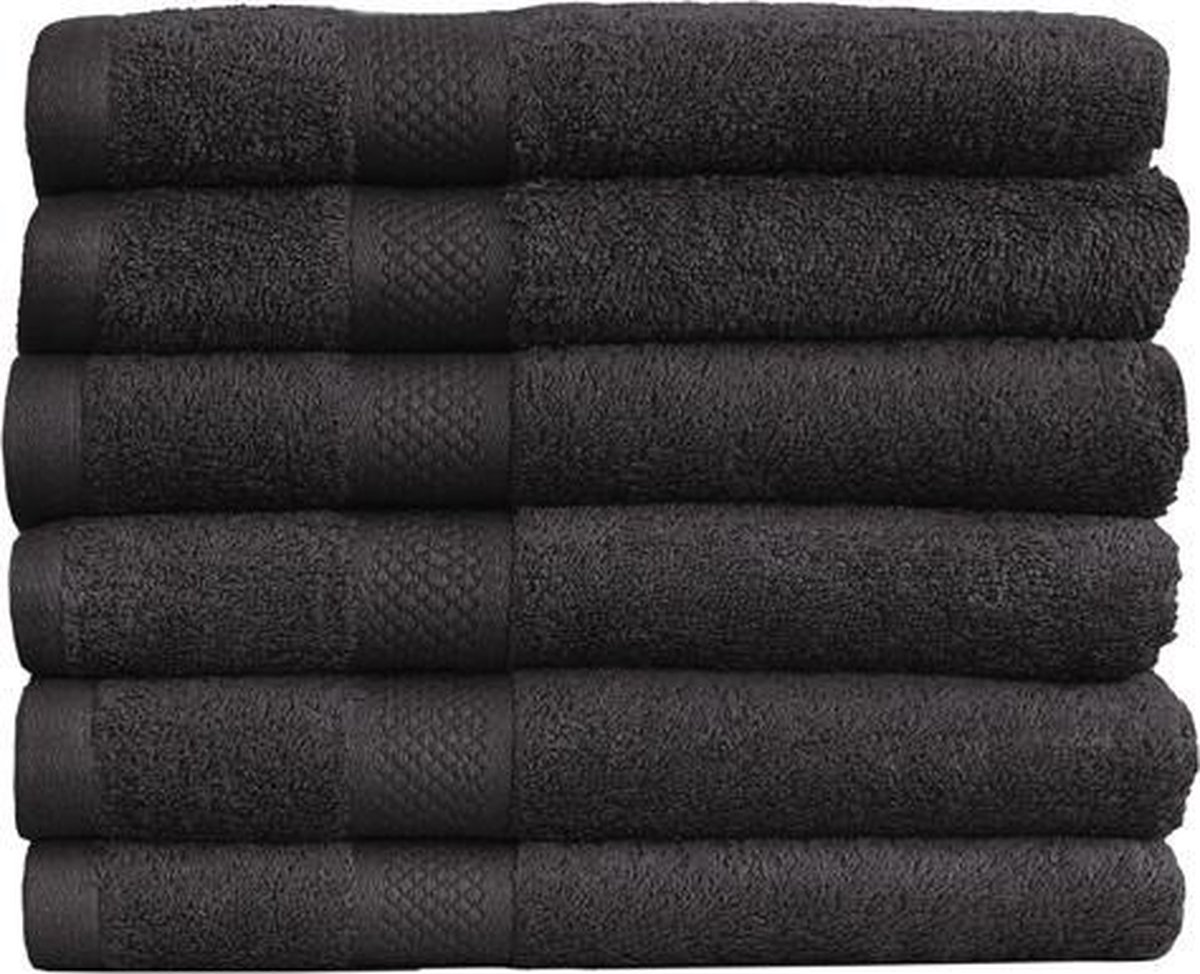 Katoenen Handdoeken Zwart – Set van 9 Stuks – 70 x 140 cm