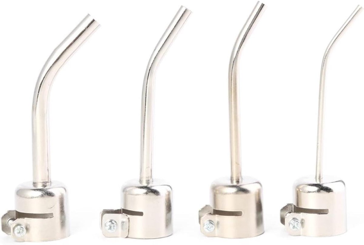Hittepistool Mondstukken - Luchtmondstukken Sets - Precisie Reparatie - Roestvrij Staal - 4 Stuks - Zilver