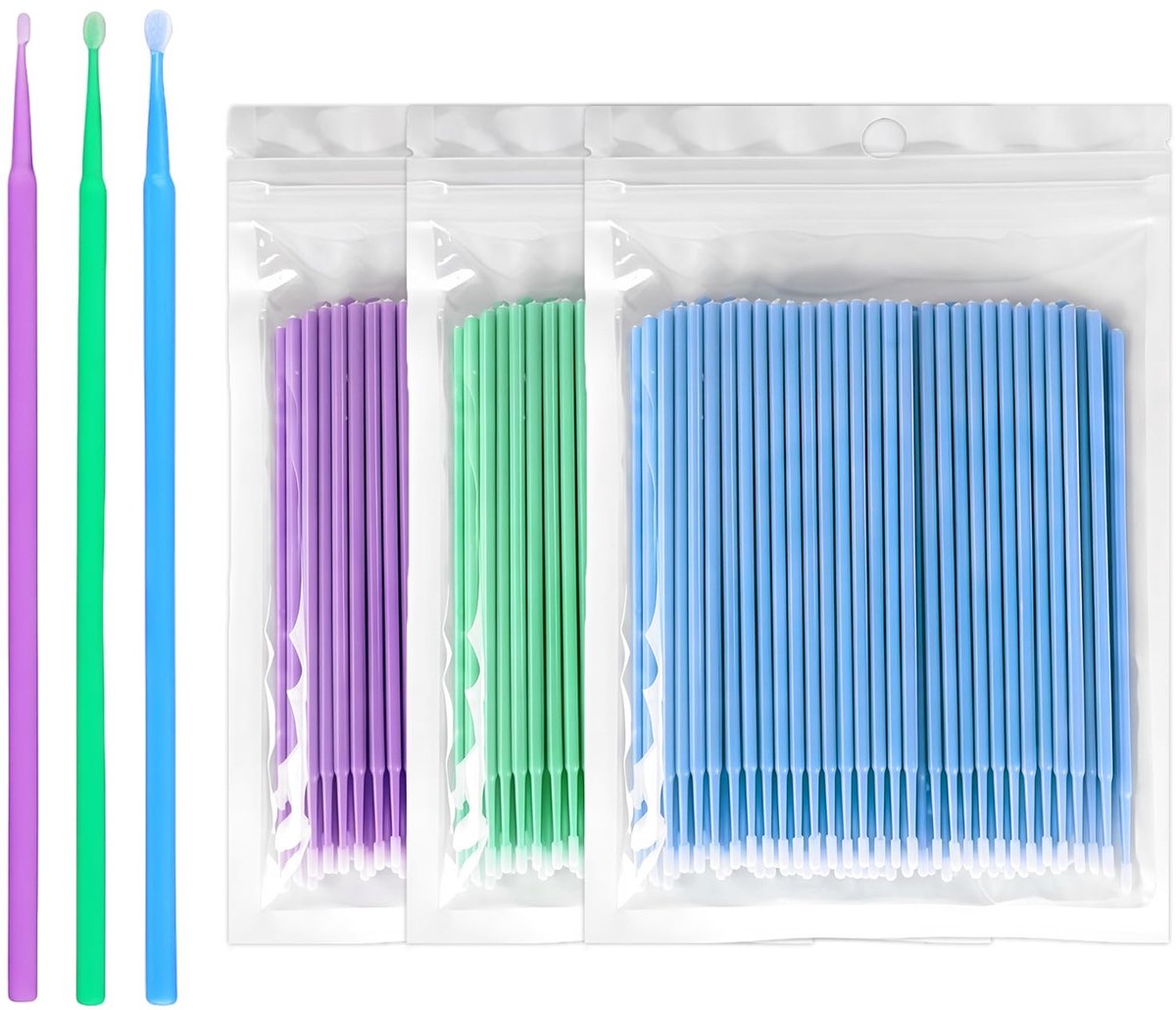 Dailygoods- Lakdeppers 300 Stuks - Microvezel Tip - Lakkwast 2 mm - Autolakschade - Lakwattenstaafje - Nauwkeurig Herstellen - Lakdoekje
