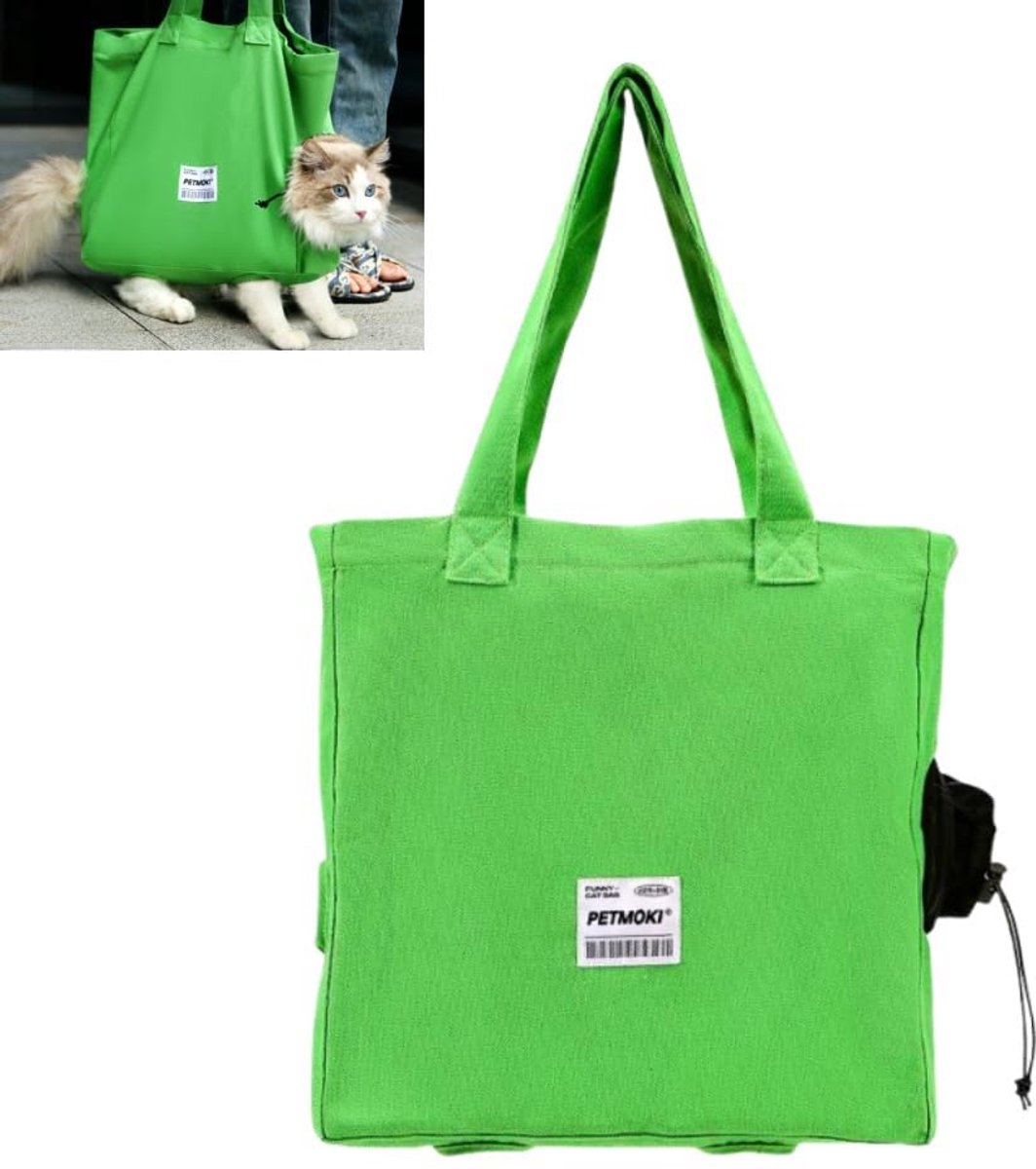 Dailygoods - Draagbare Linnentas voor Katten - Transportbox met Pootgaten