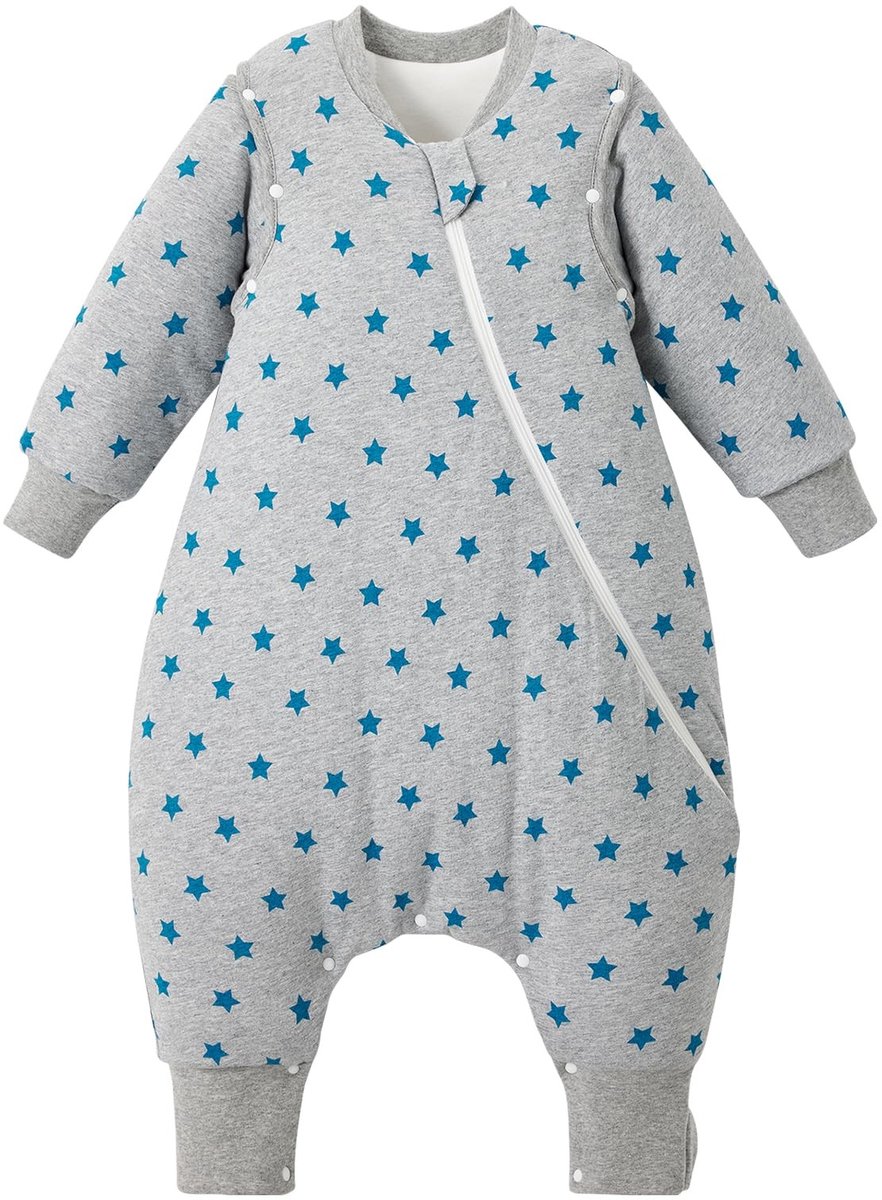 Dailygoods - Duomiaomiao Baby Slaapzak 2.5 Tog - Katoenen Slaapzak met Voetjes voor Kinderen 3-4 Jaar