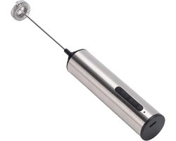 Melkopschuimer - Schuimapparaat Drinkmixer - Dranken Bereiden - Oplaadbaar Via USB - 800mAh - Zilver