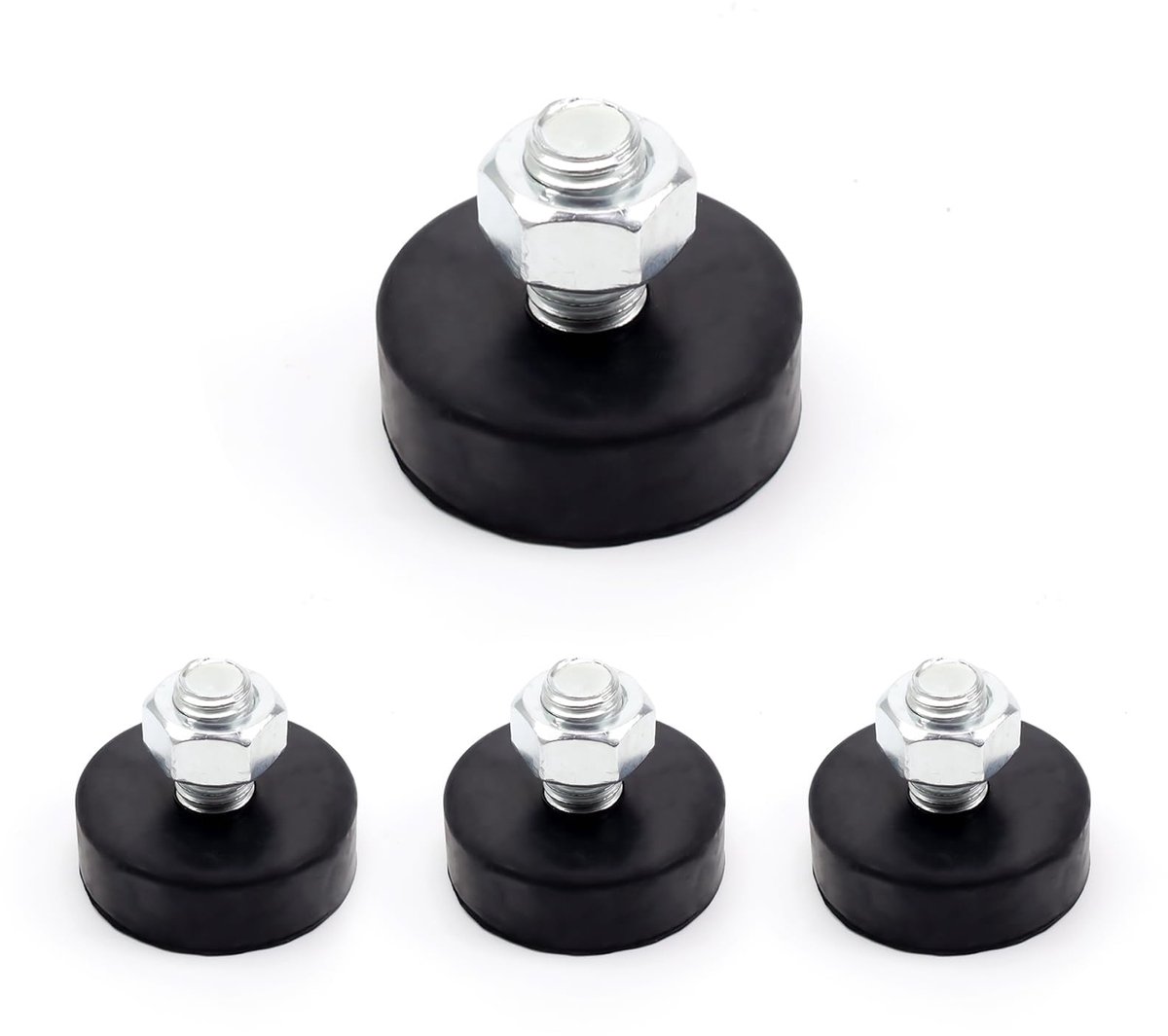 Dailygoods - Set van 4 M12 Rubber Voeten - Schroefbare Antislip Voeten voor Meubels