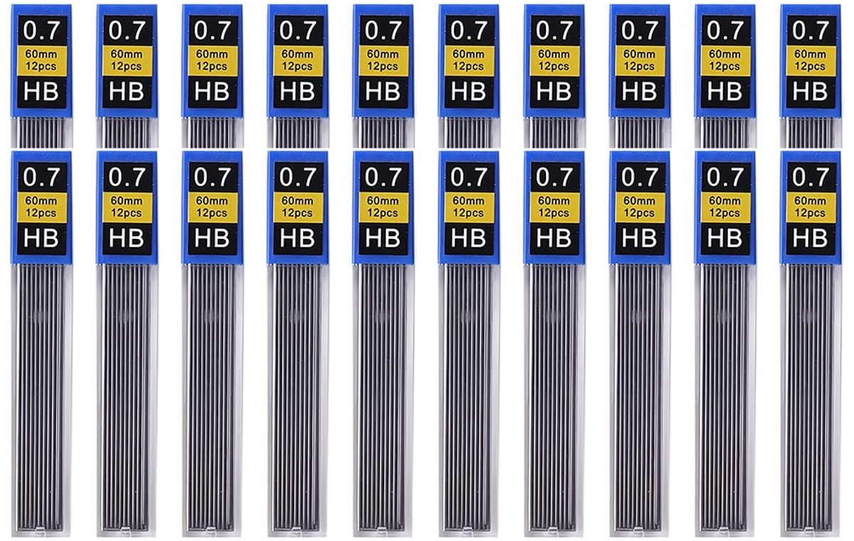 Dailygoods - 240 Stuks 0.7mm Vullingen voor Automatische Potloden - Betrouwbaar en Duurzaam