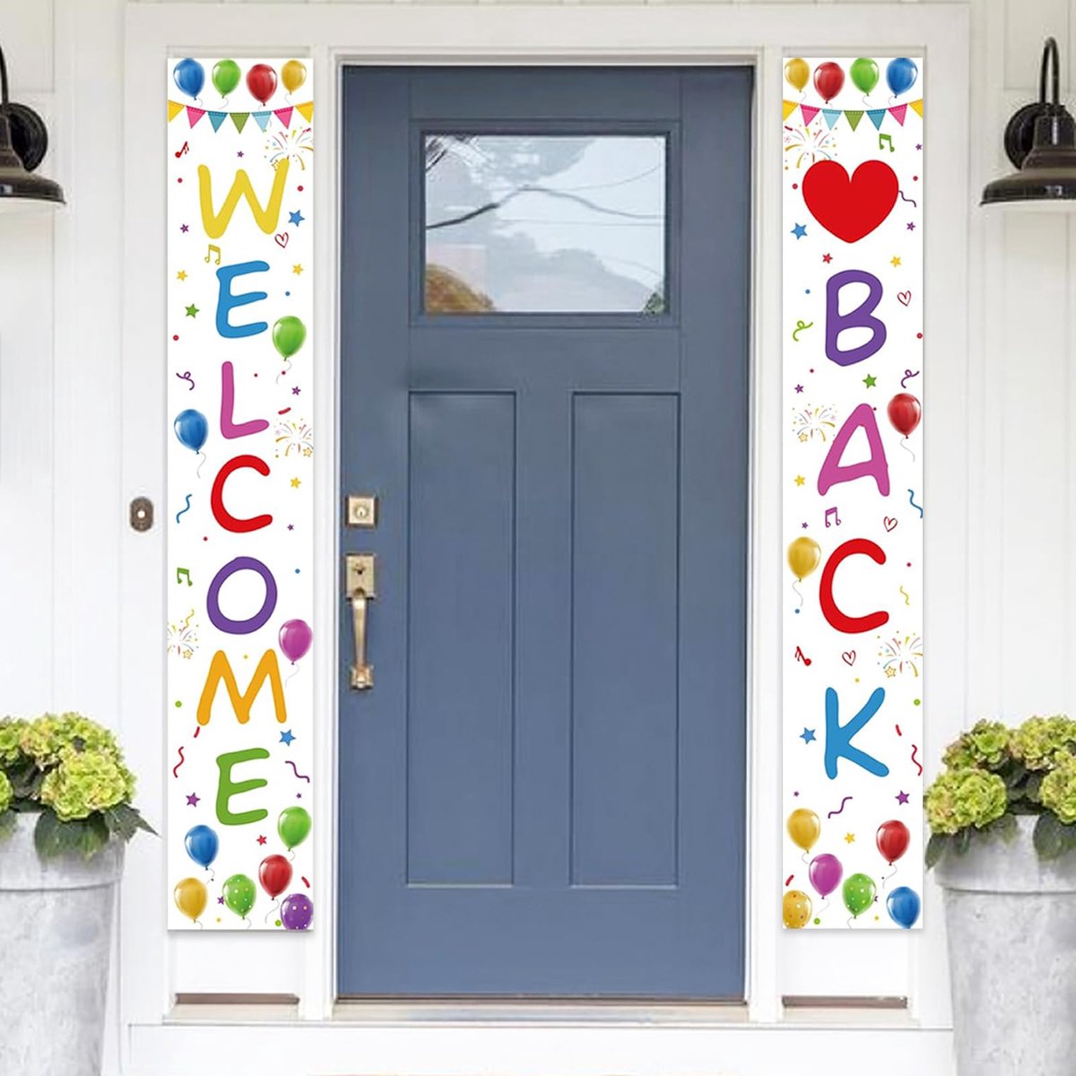 Dailygoods - Welcome Back Decoratiebanner - 2 stuks voor binnen en buiten
