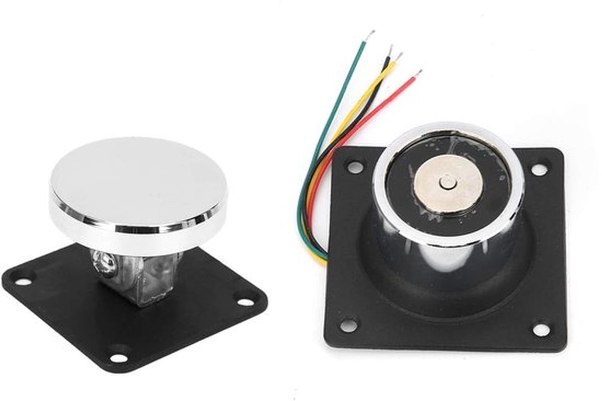 - Deurstopper - Sterke Zuigkracht - Duurzaam Gegoten Staal - 12V-24V - Muur - Geschikt voor Houten en IJzeren Deuren - 60KG